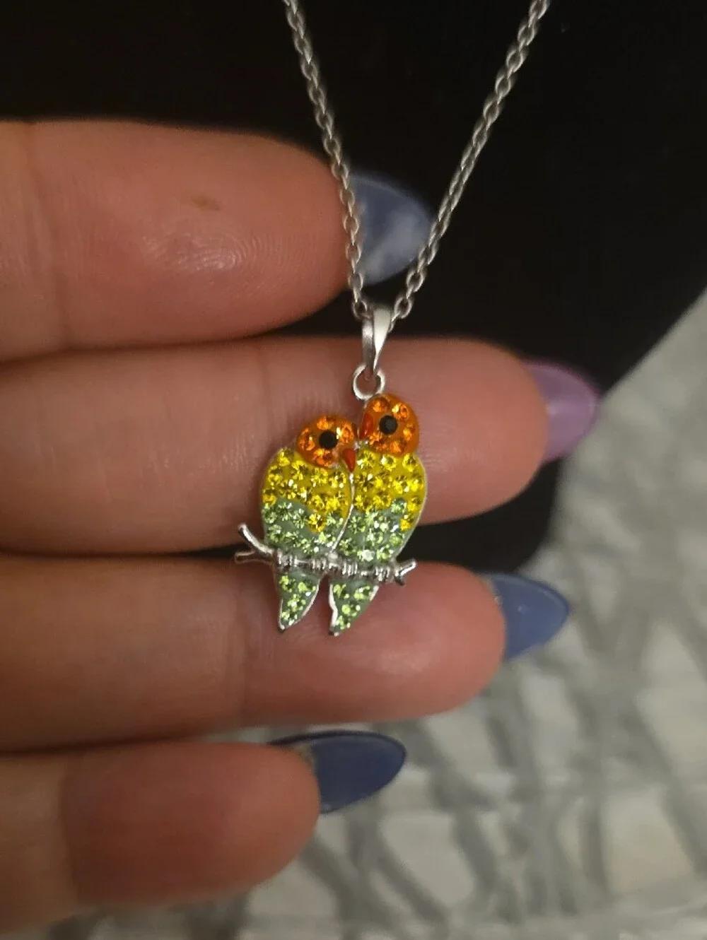 Silver Parrot Pendant Necklace - Pets Bird Jewelry
